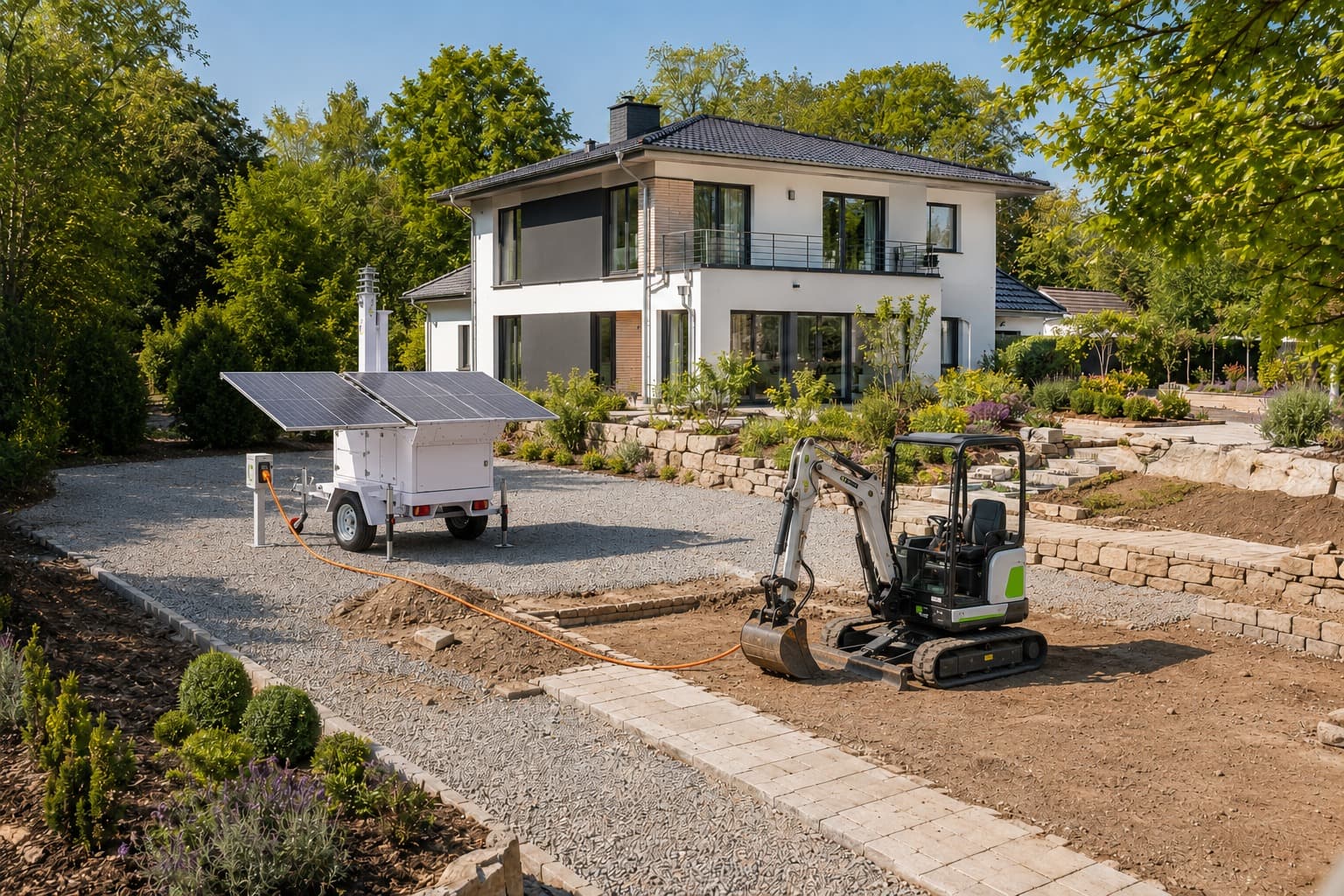 Arbeiten am Wohngebäude